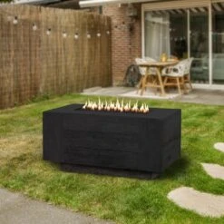 Top Fires Catalina Rectangular GFRC Gas Fire Pit - Flame Sense -Dimplex Officials top fires catalina rectangular gfrc gas fire pit flame sense 29556590116958
