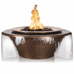 Top Fires Cazo 30-Inch 360 Spillway Copper Gas Fire And Water Bowl - Match Lit (OPT-30FW360) -Dimplex Officials top fires cazo 30 inch 360 spillway copper gas fire and water bowl match lit opt 30fw360 28814796095582