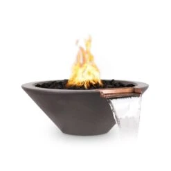 Top Fires Cazo 31-Inch Round Concrete Gas Fire And Water Bowl - Match Lit (OPT-31RFW) -Dimplex Officials top fires cazo 31 inch round concrete gas fire and water bowl match lit opt 31rfw liquid propane chestnut opt 31rfw cst lp 29680109092958