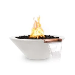 Top Fires Cazo 31-Inch Round Concrete Gas Fire And Water Bowl - Match Lit (OPT-31RFW) -Dimplex Officials top fires cazo 31 inch round concrete gas fire and water bowl match lit opt 31rfw liquid propane limestone opt 31rfw lim lp 29680109224030