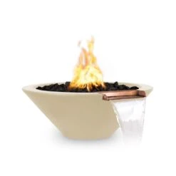 Top Fires Cazo 31-Inch Round Concrete Gas Fire And Water Bowl - Match Lit (OPT-31RFW) -Dimplex Officials top fires cazo 31 inch round concrete gas fire and water bowl match lit opt 31rfw liquid propane vanilla opt 31rfw van lp 29680109125726