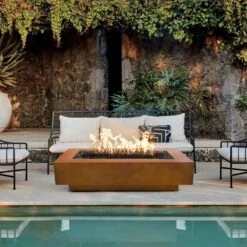 Top Fires Coronado 15-Inch Tall Rectangular Corten Steel Gas Fire Pit - Match Lit 15 Top Fires Coronado 15-Inch Tall Rectangular Corten Steel Gas Fire Pit - Match Lit -Dimplex Officials top fires coronado 15 inch tall rectangular corten steel gas fire pit match lit 29563820867678