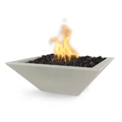 Top Fires Maya 30-Inch Square Concrete Gas Fire Bowl - Electronic (OPT-30SFOE) -Dimplex Officials top fires maya 30 inch square concrete gas fire bowl electronic opt 30sfoe 29695681757278
