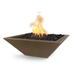 Top Fires Maya 30-Inch Square Concrete Gas Fire Bowl - Electronic (OPT-30SFOE) -Dimplex Officials top fires maya 30 inch square concrete gas fire bowl electronic opt 30sfoe 29695681888350