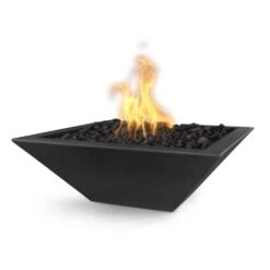 Top Fires Maya 30-Inch Square Concrete Gas Fire Bowl - Electronic (OPT-30SFOE) -Dimplex Officials top fires maya 30 inch square concrete gas fire bowl electronic opt 30sfoe 29695681953886