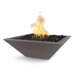 Top Fires Maya 30-Inch Square Concrete Gas Fire Bowl - Electronic (OPT-30SFOE) -Dimplex Officials top fires maya 30 inch square concrete gas fire bowl electronic opt 30sfoe liquid propane chestnut opt 30sfoe12v cst lp 840057313742 29695682019422