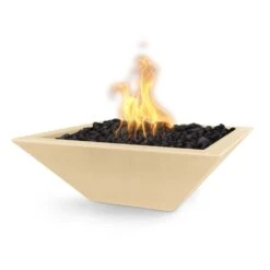 Top Fires Maya 36-Inch Square Concrete Gas Fire Bowl - Electronic (OPT-36SFOE) -Dimplex Officials top fires maya 36 inch square concrete gas fire bowl electronic opt 36sfoe 29695733596254