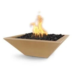 Top Fires Maya 36-Inch Square Concrete Gas Fire Bowl - Match Lit (OPT-36SFO) -Dimplex Officials top fires maya 36 inch square concrete gas fire bowl match lit opt 36sfo 29695730155614