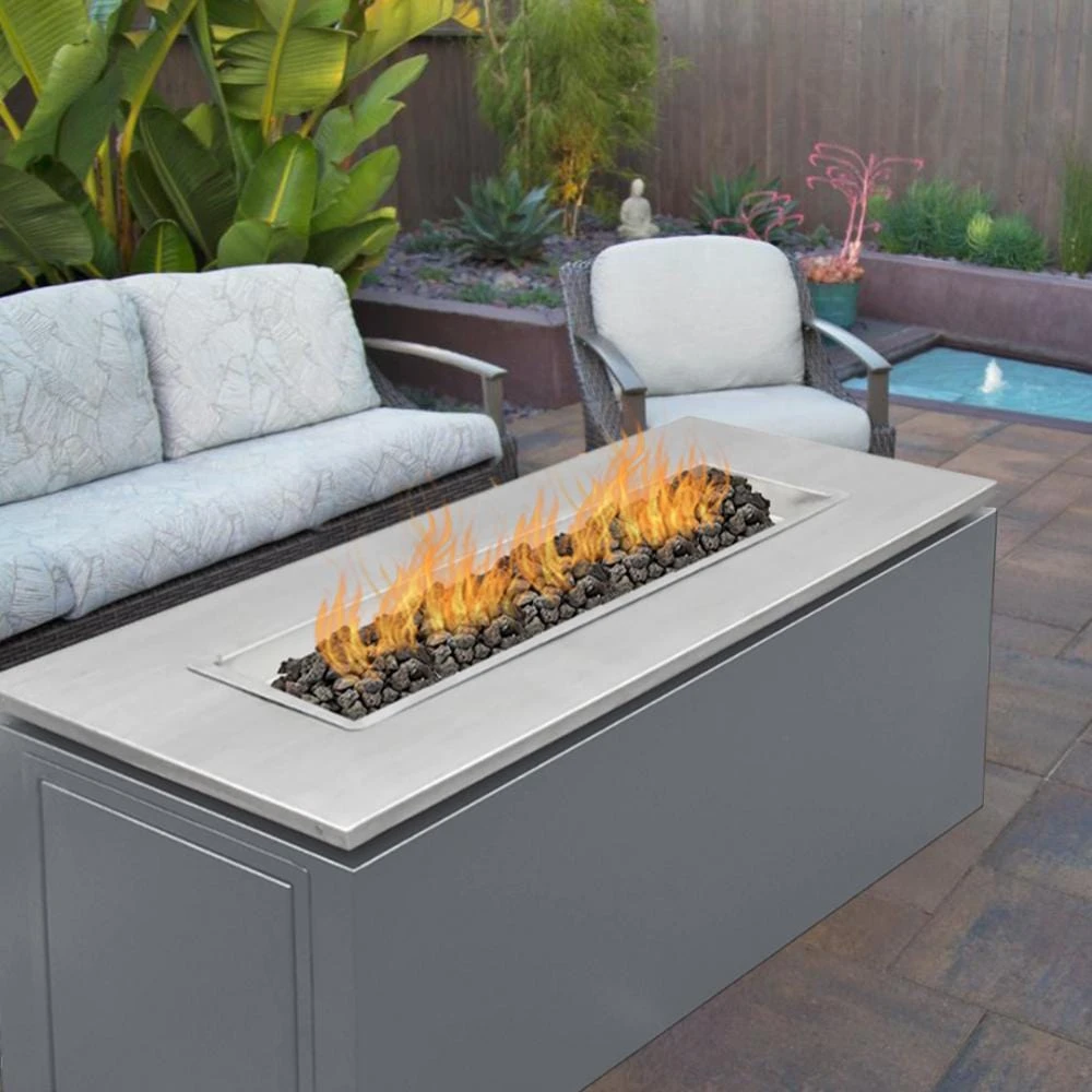 Top Fires Merona 46-Inch Rectangular Fire Pit With Stainless Steel Top - Match Lit (TOP-MC4622) 4 Top Fires Merona 46-Inch Rectangular Fire Pit With Stainless Steel Top - Match Lit (TOP-MC4622) - Image 4