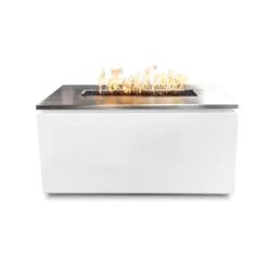 Top Fires Merona 46-Inch Rectangular Fire Pit With Stainless Steel Top - Match Lit (TOP-MC4622) 20 Top Fires Merona 46-Inch Rectangular Fire Pit With Stainless Steel Top - Match Lit (TOP-MC4622) -Dimplex Officials top fires merona 46 inch rectangular fire pit with stainless steel top match lit top mc4622 liquid propane white powdercoat top mc4622 wht lp 840057367516 29685544419422