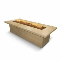 Top Fires Newport Rectangular Concrete Gas Fire Table - Electronic -Dimplex Officials top fires newport rectangular concrete gas fire table electronic 29699884318814