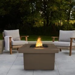 Top Fires Ramona 36-Inch Square GFRC Gas Fire Pit Table - Electronic -Dimplex Officials top fires ramona 36 inch square gfrc gas fire pit table electronic liquid propane chocolate opt rmnsq36ekit chc lp 840029503010 29575104364638