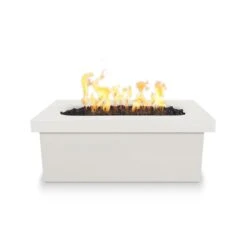 Top Fires Ramona 60-Inch Rectangular GFRC Gas Fire Pit Table - Flame Sense -Dimplex Officials top fires ramona 60 inch rectangular gfrc gas fire pit table flame sense liquid propane limestone opt rmnrt60fsen lim lp 840163912440 29697000243294