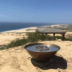 Top Fires Remi 31-Inch Round Copper Gas Fire Bowl - Match Lit -Dimplex Officials top fires remi 31 inch round copper gas fire bowl match lit 28824395841630