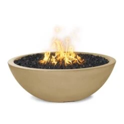 Top Fires Sedona 27-Inch Round Concrete Gas Fire Bowl - Match Lit (OPT-27RFO) -Dimplex Officials top fires sedona 27 inch round concrete gas fire bowl match lit opt 27rfo 29683840778334