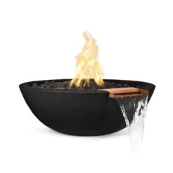 Top Fires Sedona 33-Inch Round Concrete Gas Fire And Water Bowl - Electronic (OPT-33RFWE) -Dimplex Officials top fires sedona 33 inch round concrete gas fire and water bowl electronic opt 33rfwe liquid propane black opt 33rfwe12v blk lp 840029519189 29686267609182
