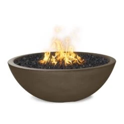 Top Fires Sedona 33-Inch Round Concrete Gas Fire Bowl - Electronic (OPT-33RFOE) -Dimplex Officials top fires sedona 33 inch round concrete gas fire bowl electronic opt 33rfoe liquid propane chocolate opt 33rfoe12v chc lp 840029517819 29686313320542