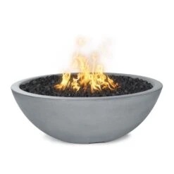 Top Fires Sedona 33-Inch Round Concrete Gas Fire Bowl - Electronic (OPT-33RFOE) -Dimplex Officials top fires sedona 33 inch round concrete gas fire bowl electronic opt 33rfoe liquid propane gray opt 33rfoe12v gry lp 840029517796 29686313287774