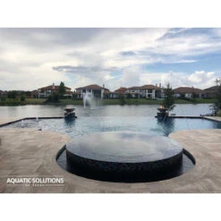 Top Fires Cazo 24-Inch Round Concrete Gas Fire And Water Bowl - Match Lit (OPT-24RFW) -Dimplex Officials top fires top fires 24 round concrete gas fire and water bowl match lit opt 24rfwm 11811982868574