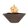 Top Fires Cazo 24-Inch Round Concrete Gas Fire Bowl - Electronic (OPT-24RFOE)