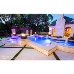 Top Fires Sedona 27-Inch Round Concrete Gas Fire Bowl - Match Lit (OPT-27RFO) -Dimplex Officials top fires top fires 27 round concrete gas fire bowl match lit opt 27rfo 11812270014558