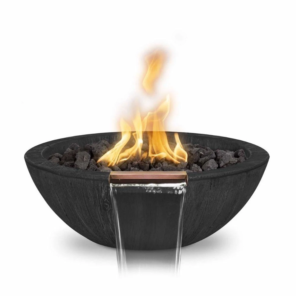 Top Fires Sedona 27-Inch Wood Grain GFRC Gas Fire And Water Bowl - Match Lit 3 Top Fires Sedona 27-Inch Wood Grain GFRC Gas Fire And Water Bowl - Match Lit - Image 3