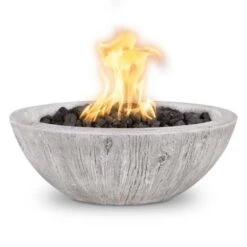 Top Fires Sedona 27-Inch Wood Grain GFRC Gas Fire Bowl - Match Lit -Dimplex Officials top fires top fires 27 sedona wood grain gfrc gas fire bowl match lit 27961664340062
