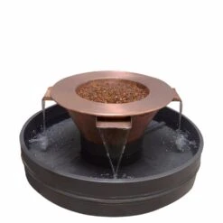 Top Fires Cazo 30-Inch 4 Way Copper Gas Fire And Water Bowl - Match Lit (OPT-4W30)