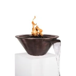 Top Fires Cazo 30-Inch Round Copper Gas Fire And Water Bowl - Electronic (OPT-102-30NWCBE)