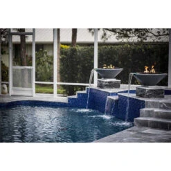 Top Fires Cazo 31-Inch Round Concrete Gas Fire And Water Bowl - Match Lit (OPT-31RFW) -Dimplex Officials top fires top fires 31 round concrete gas fire and water bowl match lit opt 31rfwm 11812142350430