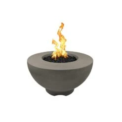 Top Fires Sienna 37-Inch GFRC Gas Fire Pit - Match Lit (OPT-RF37) -Dimplex Officials top fires top fires 37 sienna gfrc gas fire pit match lit opt rf37 natural gas ash 11820290211934