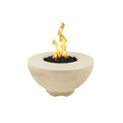 Top Fires Sienna 37-Inch GFRC Gas Fire Pit - Match Lit (OPT-RF37) -Dimplex Officials top fires top fires 37 sienna gfrc gas fire pit match lit opt rf37 natural gas vanilla 11820291588190