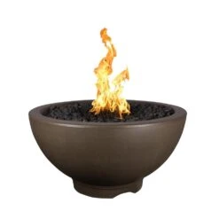 Top Fires Sonoma 38-Inch GFRC Gas Fire Pit - Match Lit (OPT-SONMA38) -Dimplex Officials top fires top fires 38 sonoma gfrc gas fire pit match lit opt sonma37 liquid propane chocolate 11820301779038