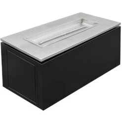 Top Fires Merona 46-Inch Rectangular Fire Pit With Stainless Steel Top - Match Lit (TOP-MC4622)