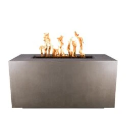 Top Fires Pismo 48-Inch Rectangular GFRC Gas Fire Pit - Flame Sense (OPT-2448FSEN)
