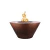 Top Fires Martillo 48-Inch Round Hammered Copper Gas Fire Pit - Electronic (OPT-48RME)