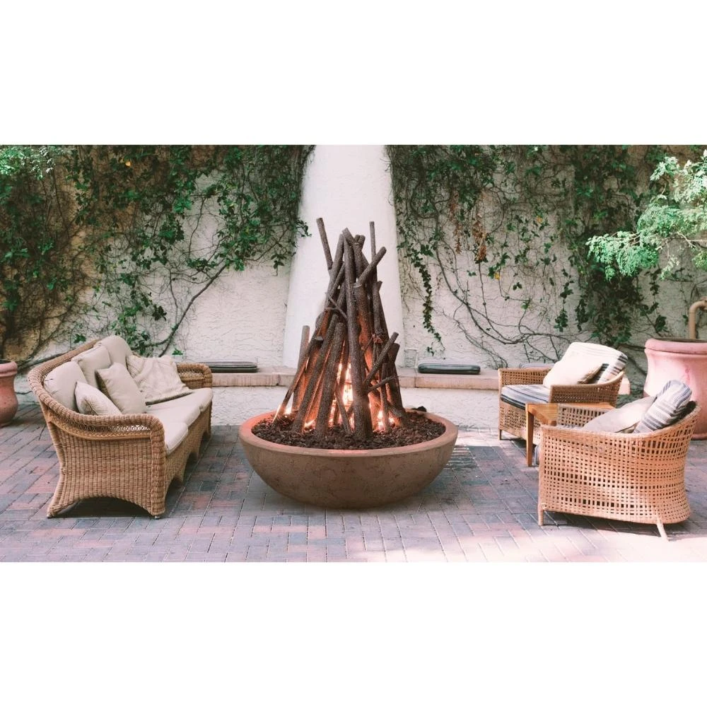 Top Fires Sedona 48-Inch Round GFRC Gas Fire Pit - Match Lit (OPT-SED48) 3 Top Fires Sedona 48-Inch Round GFRC Gas Fire Pit - Match Lit (OPT-SED48) - Image 3