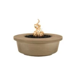 Top Fires Tempe 48-Inch GFRC Gas Fire Pit - Match Lit (OPT-TEM48) -Dimplex Officials top fires top fires 48 tempe gfrc gas fire pit match lit opt tem48 liquid propane brown 11820602359902