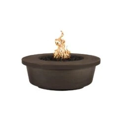 Top Fires Tempe 48-Inch GFRC Gas Fire Pit - Match Lit (OPT-TEM48) -Dimplex Officials top fires top fires 48 tempe gfrc gas fire pit match lit opt tem48 liquid propane chocolate 11820602130526