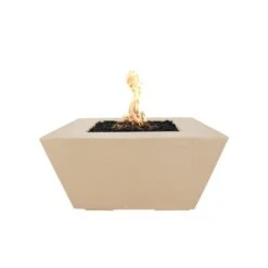 Top Fires Redan 50-Inch GFRC Gas Fire Pit - Match Lit (OPT-RDN50) -Dimplex Officials top fires top fires 50 redann gfrc gas fire pit match lit opt rdn50 liquid propane vanilla 11820622413918