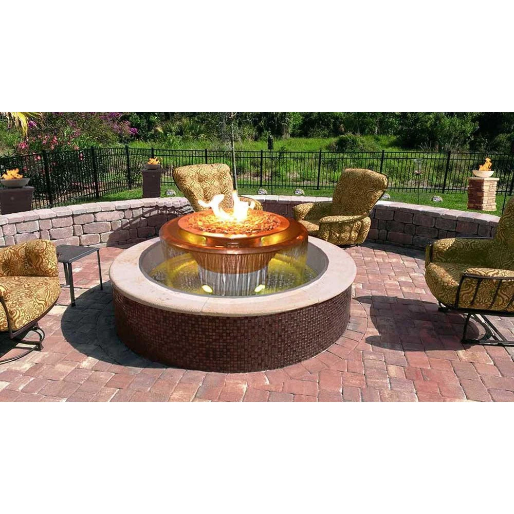 Top Fires Olympian 60" 360 Spillway Copper Gas Fire And Water Bowl - Electronic (OPT-OLY60E) 3 Top Fires Olympian 60" 360 Spillway Copper Gas Fire And Water Bowl - Electronic (OPT-OLY60E) - Image 3