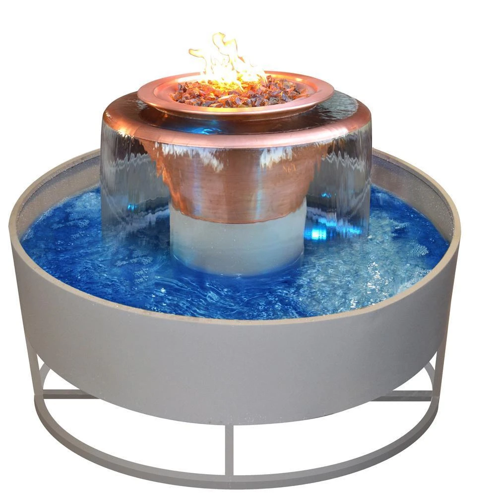 Top Fires Olympian 60" 360 Spillway Copper Gas Fire And Water Bowl - Electronic (OPT-OLY60E) 1 Top Fires Olympian 60" 360 Spillway Copper Gas Fire And Water Bowl - Electronic (OPT-OLY60E)