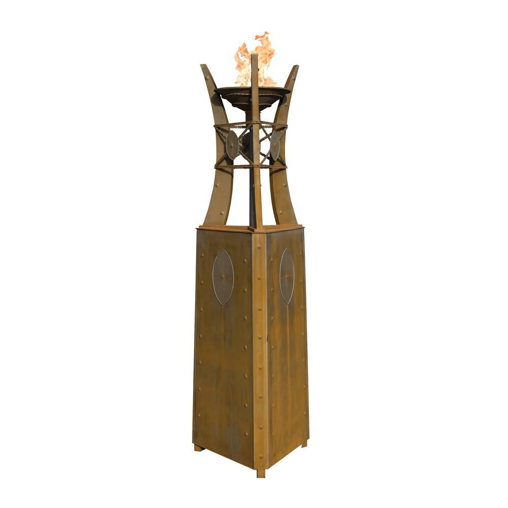 Top Fires Bastille 87-Inch Corten Steel Fire Tower - Match Lit (OPT-FTWR2) 1 Top Fires Bastille 87-Inch Corten Steel Fire Tower - Match Lit (OPT-FTWR2)