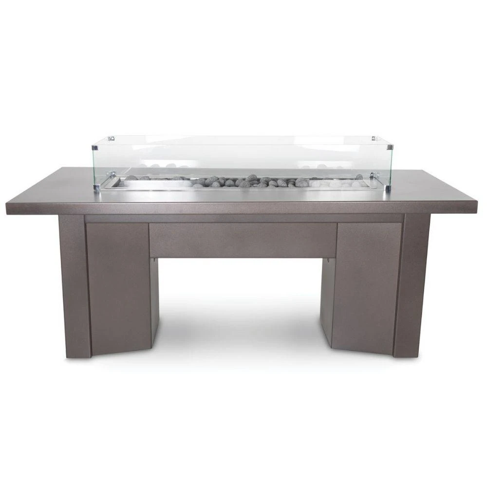 Top Fires Alameda 78-Inch Rectangular Steel Gas Fire Pit Table - Match Lit 4 Top Fires Alameda 78-Inch Rectangular Steel Gas Fire Pit Table - Match Lit - Image 4