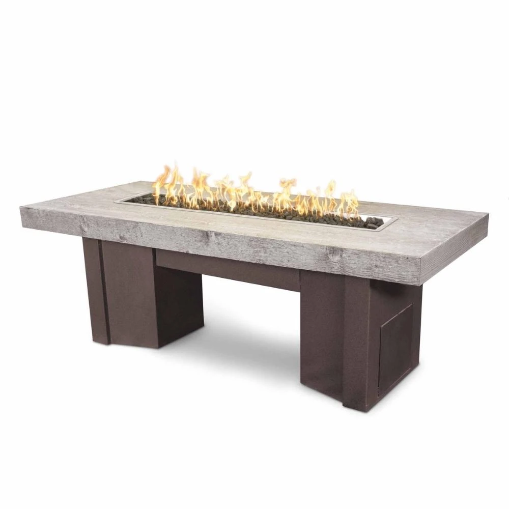 Top Fires Alameda 78-Inch Rectangular Wood Grain GFRC Gas Fire Pit Table - Electronic 1 Top Fires Alameda 78-Inch Rectangular Wood Grain GFRC Gas Fire Pit Table - Electronic
