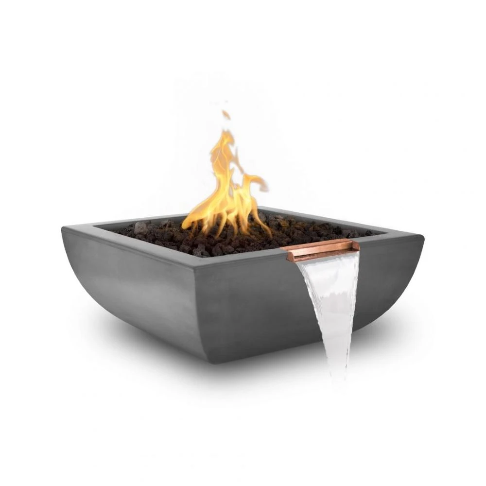 Top Fires Avalon 36-Inch Square Concrete Gas Fire And Water Bowl - Match Lit 1 Top Fires Avalon 36-Inch Square Concrete Gas Fire And Water Bowl - Match Lit