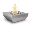 Top Fires Avalon Square Stainless Steel Gas Fire Bowl - Electronic