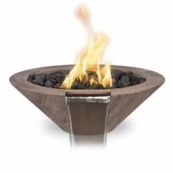 Top Fires Cazo Wood Grain GFRC Gas Fire And Water Bowl - Electronic -Dimplex Officials top fires top fires cazo wood grain gfrc gas fire and water bowl electronic 27936390938718