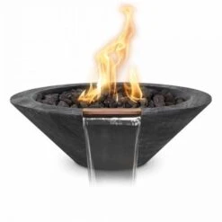 Top Fires Cazo Wood Grain GFRC Gas Fire And Water Bowl - Match Lit -Dimplex Officials top fires top fires cazo wood grain gfrc gas fire and water bowl match lit 27932982509662
