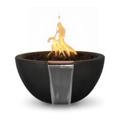 Top Fires Luna Round Concrete Gas Fire And Water Bowl - Electronic 25 Top Fires Luna Round Concrete Gas Fire And Water Bowl - Electronic -Dimplex Officials top fires top fires luna round concrete gas fire and water bowl electronic liquid propane 30 black 27947758780510